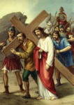 Simon of Cyrene Helps Jesus Carry His Cross
